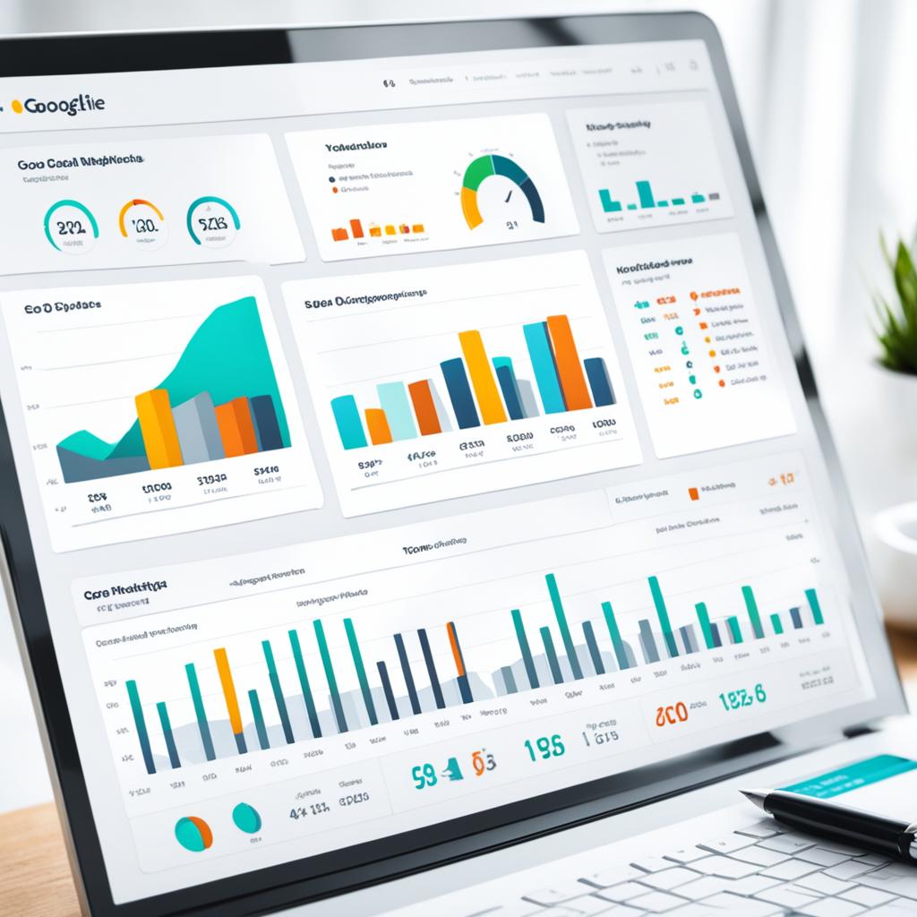 Google Analytics dashboard demonstrating SEO analytics Google Analytics dashboard demonstrating SEO analytics